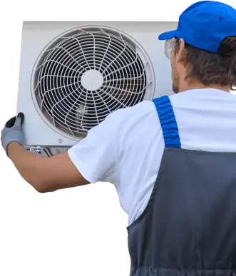 Guy holding AC